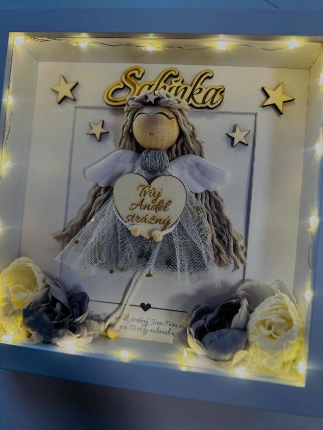 Anděl pro Sabinku 😍 Neni to jen anděl, neni to jen obraz - je to SVÍTÍCÍ obraz pro Sabinku 🥰✨ Anděl strážný , který bude...